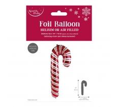 Christmas Candy Cane Foil Balloon 74X46cm