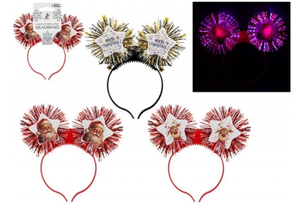 Light Up Fibre Optic Christmas Tinsel - Click Image to Close