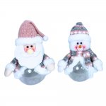 Santa / Snowman Christmas 10" Candy Jar