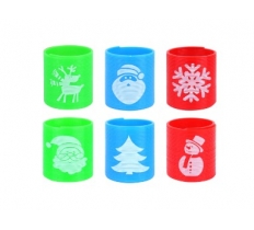 Christmas 3.5cm Mini Springs 6 Pack ( Assorted Colours )