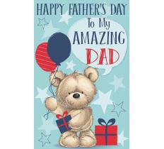 FATHERS DAY CUTE BEAR SUPER JUMBO CARD 65CM X 40CM