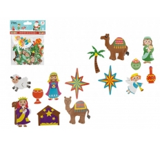 Snow White Nativity Eva Stickers 35 Pack