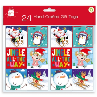 Christmas 24 Pack Handcrafted Tags