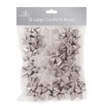 Christmas 18 Large Confetti Silver & White Bow