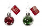 Christmas Bauble Clear Plastic 8cm