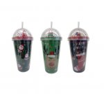 *** OFFER *** Deluxe Christmas Drinking Cup With Straw