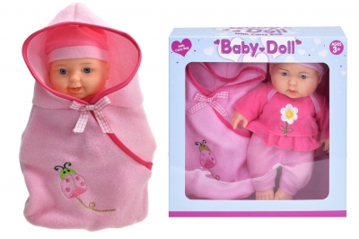 9" Vinyl Baby Doll With Carry Bag In Window Box