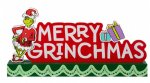Grinch Merry Grinchmas Sign 30cm X 4cm X 15cm