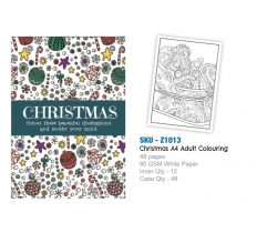 Christmas A4 Adult Colouring Book (VAT ZERO)