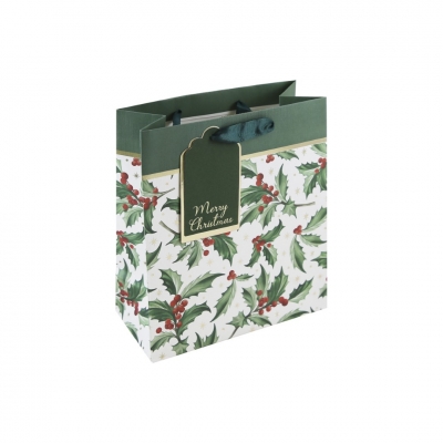 Christmas Holly Medium Gift Bag