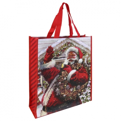 Christmas Santa joyful small PP woven Bag