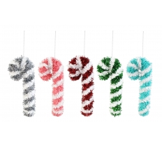 Christmas Hanging Tinsel Mini Candy Cane
