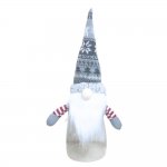 Grey 10" Nordic Reindeer Gonk Christmas Candy Jar