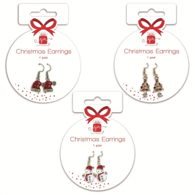 Christmas Dangly Earrings 3 Design