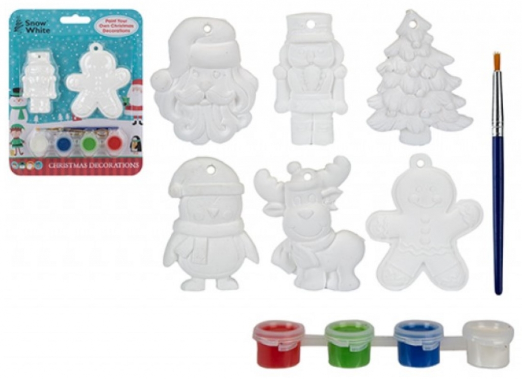 Paint Your Own Christmas Decoration 2 Pack - Click Image to Close