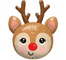 35" Shape Red Nosed Reindeer Head