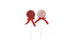 Christmas Stripe Lollipop Pick 8x27cm