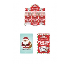 Plastic Coated Christmas Playing Cards (9cm x 6cm)