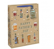 FATHER DAY BEER KRAFT MEDIUM BAG