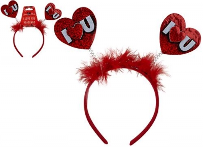 Valentines Day I Love U Headband