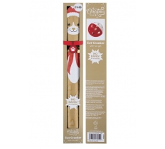 Christmas Pet Cat Gold 14" Cracker