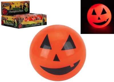 Scary Face Pumpkin Light Up Bouncing Ball 5.5cm