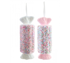 Christmas Hanging Sprinkles Candy Pink 29cm