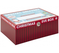 WOODEN CHRISTMAS EVE BOX WITH WRITE ON PANEL