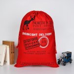 Red Overnight Delivery Santa Sack 70cm X 50cm