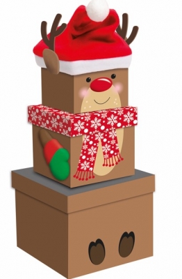 Christmas Nested Boxes Reindeer