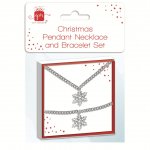 Christmas Outfit Pendant Bracelet And Necklace Set