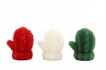 Christmas Mitten Shape Candle 9cm