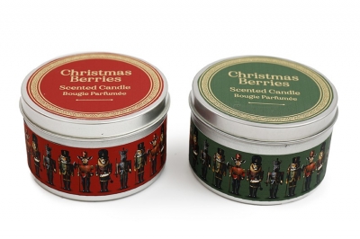 Christmas Animal Nutcracker Tin Candle 7.5x5cm