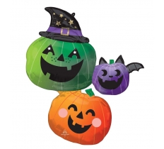 29" Fun & Spooky Pumpkin Stacker SuperShape XL Foil Balloons