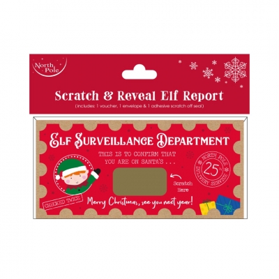 Christmas Nice List Elf Scratch Certificate