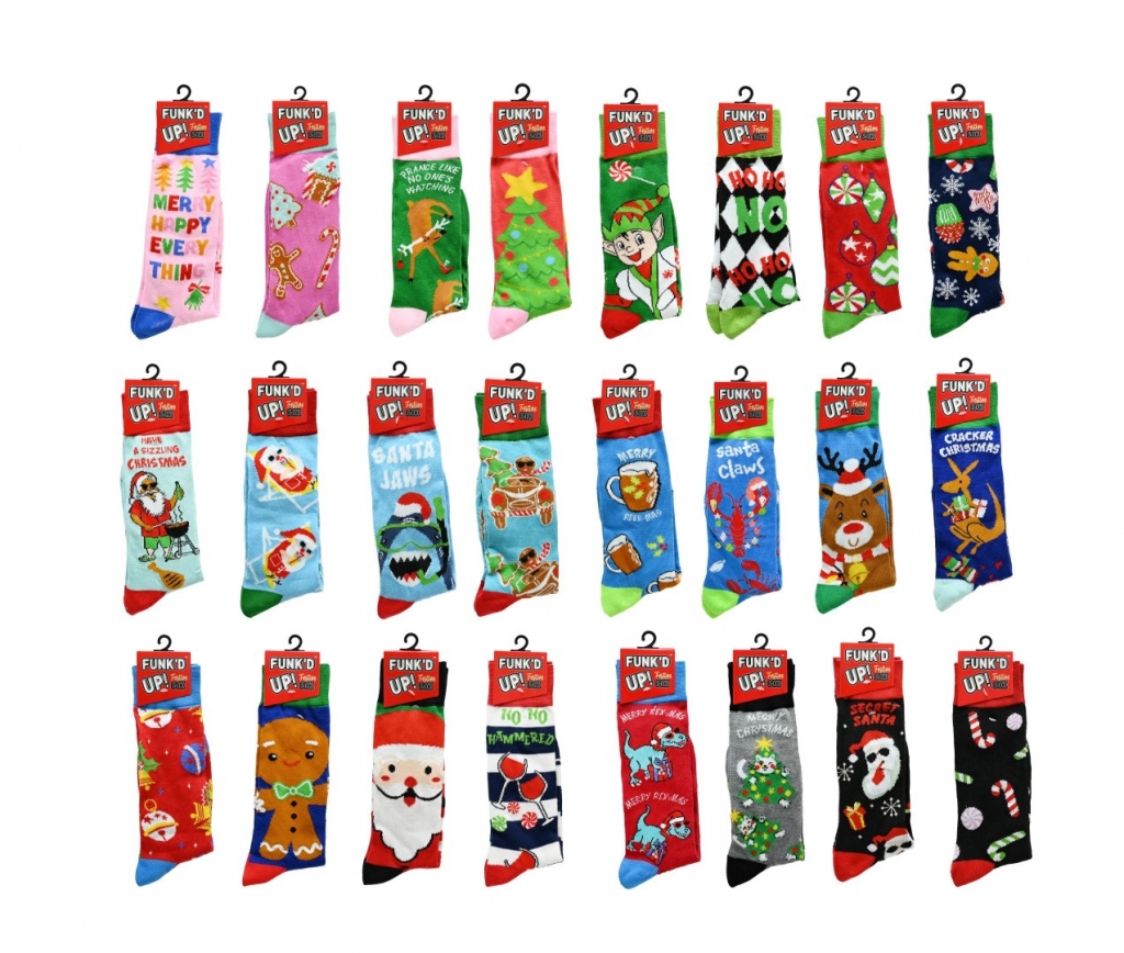 Festive Mens Ugly Socks Mega Mix - Click Image to Close