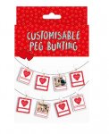 VALENTINE'S DAY CUSTOMISABLE PEG BUNTING 1.5M