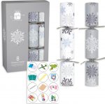 Christmas Crackers 12" X 8 Silver & White