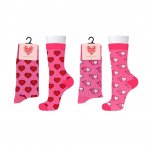 Ladies Cotton Valentines Day Design Socks