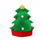Soft Fabric Christmas Tree Hat with Yellow Star (Adult)