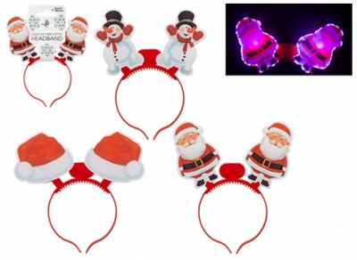 Light Up Fibre Optic Christmas Headbands