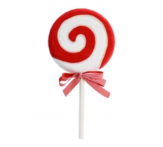 CANDY CANE LOLLIPOP PICK 60cm VELVET