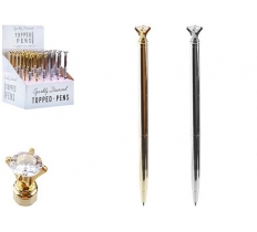 Diamond Top Ball Pen With Metal Barrel