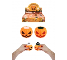 Pumpkin Squeeze Toy With Surprise Ghost