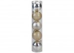 Christmas Set Of 5 Baubles 6cm Champagne