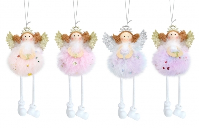 Christmas Hanging Pom Pom Angel