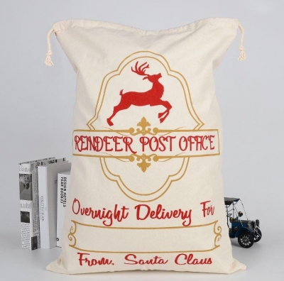 Reindeer Post Office Santa Sack 70 x 50cm