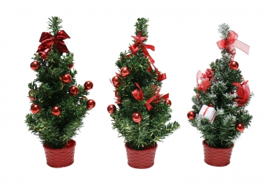 Christmas Deco Table Tree Red 30Cm