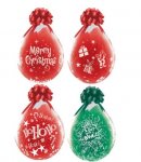Round 18" Diamond Clear Stuffing Balloon Christmas Designs