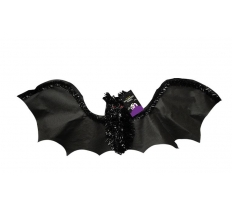 Hanging tinsel bat decoration 64x25cm